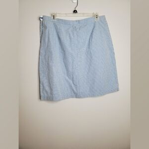Christopher and Banks Blue and White Gingham Skirt